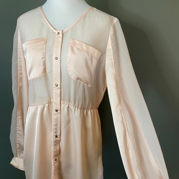 NWOT Ark & Co Silky & Sheer Tunic Dress, Small - Picture 4 of 4